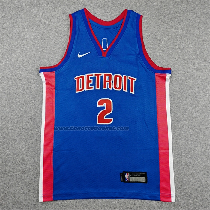Maglia Bambino Detroit Pistons Cade Cunningham No 2 Icon 2025-26 Blu